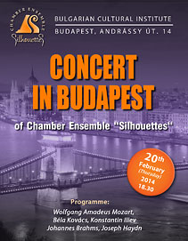 Concert of Chamber ensemble Silhouettes in Budapest, Hungary